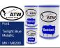 Preview: Ford, Twilight Blue Metallic, MK / M6290: 500ml Lackdose + 500ml Klarlack + 250ml Härter - Set, von ATW Autoteile West.